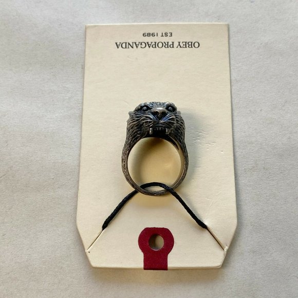 Obey Jewelry "Panther" Ring Silver Oxidize - Picture 3 of 7